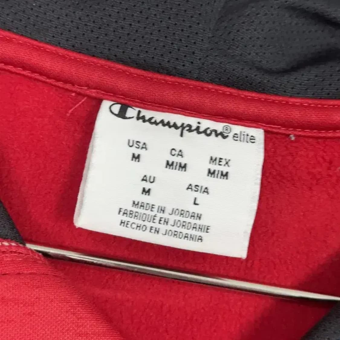 챔피온 레드 반집업 후드티 M 상품이미지3