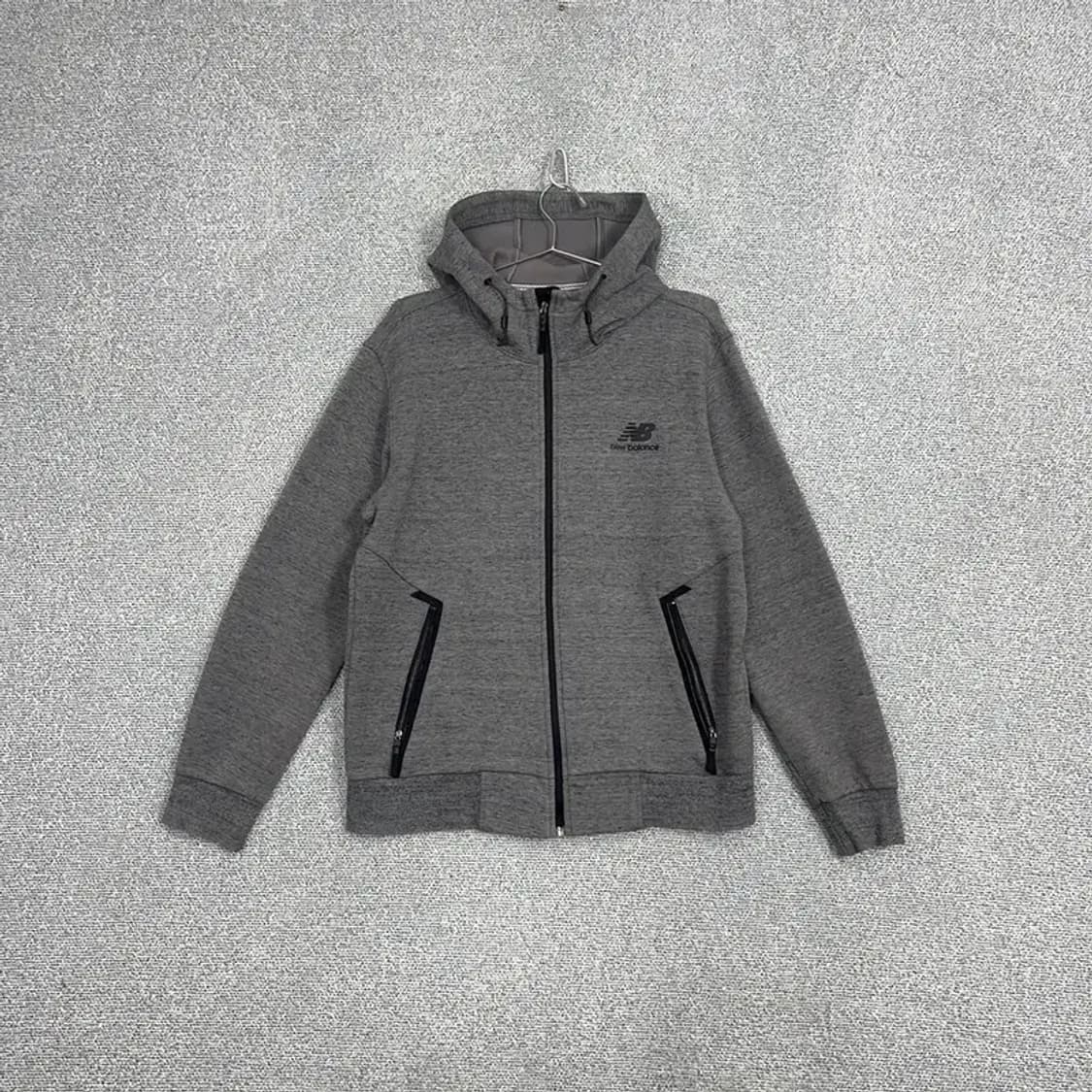 뉴발란스 그레이 로고 기능성 후드집업 XL 상품이미지1