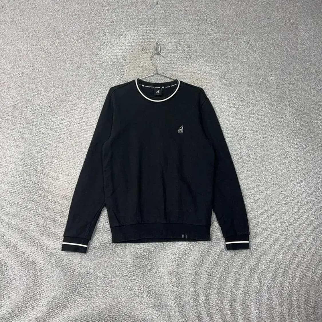 캉골 캐주얼 블랙 링거 맨투맨 M 상품이미지1