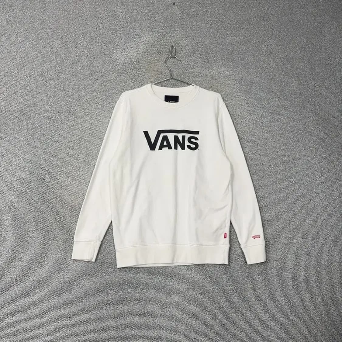 반스 프린팅 화이트 맨투맨 M 상품이미지1