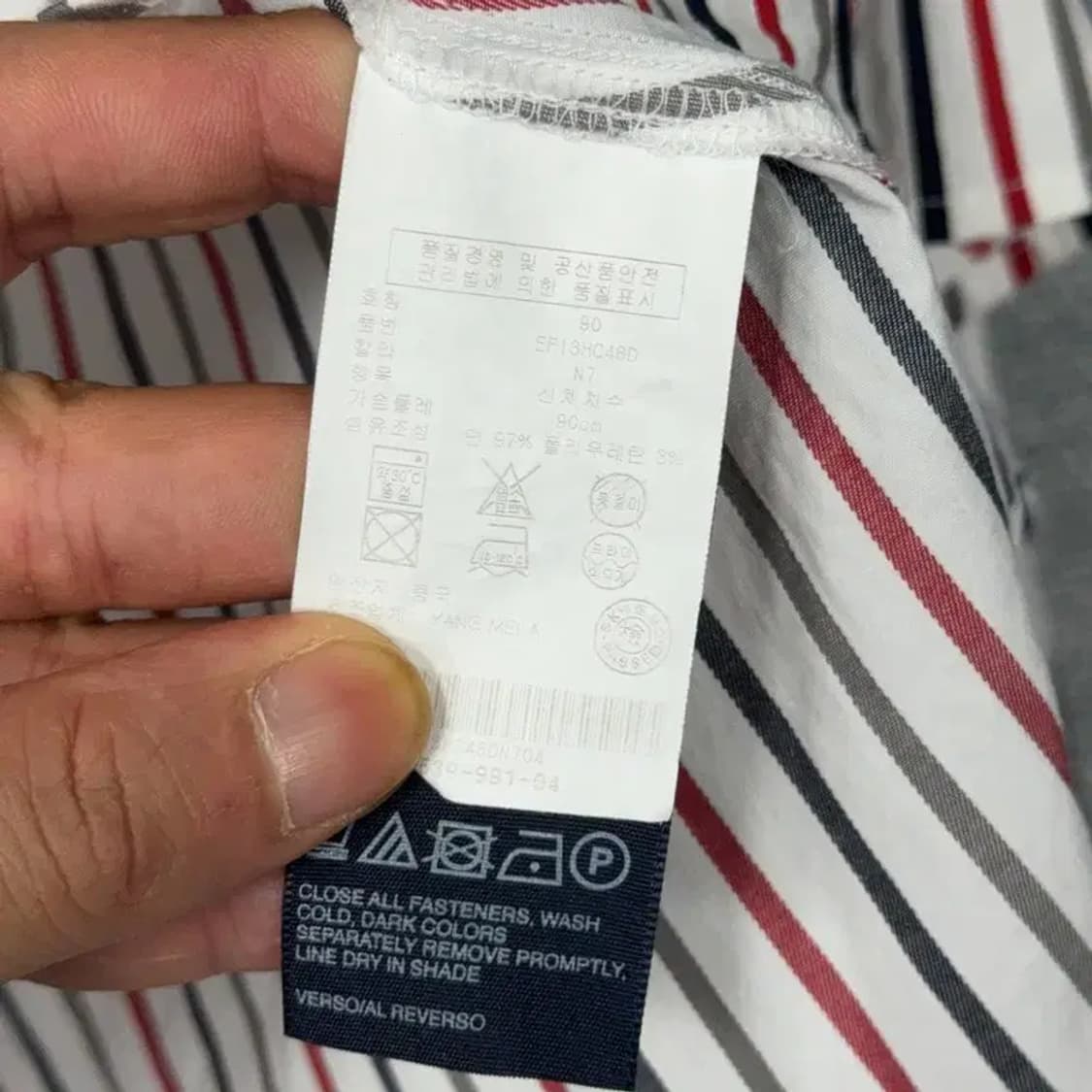 타미힐피거 스트라이프 여성 셔츠 XS 상품이미지4