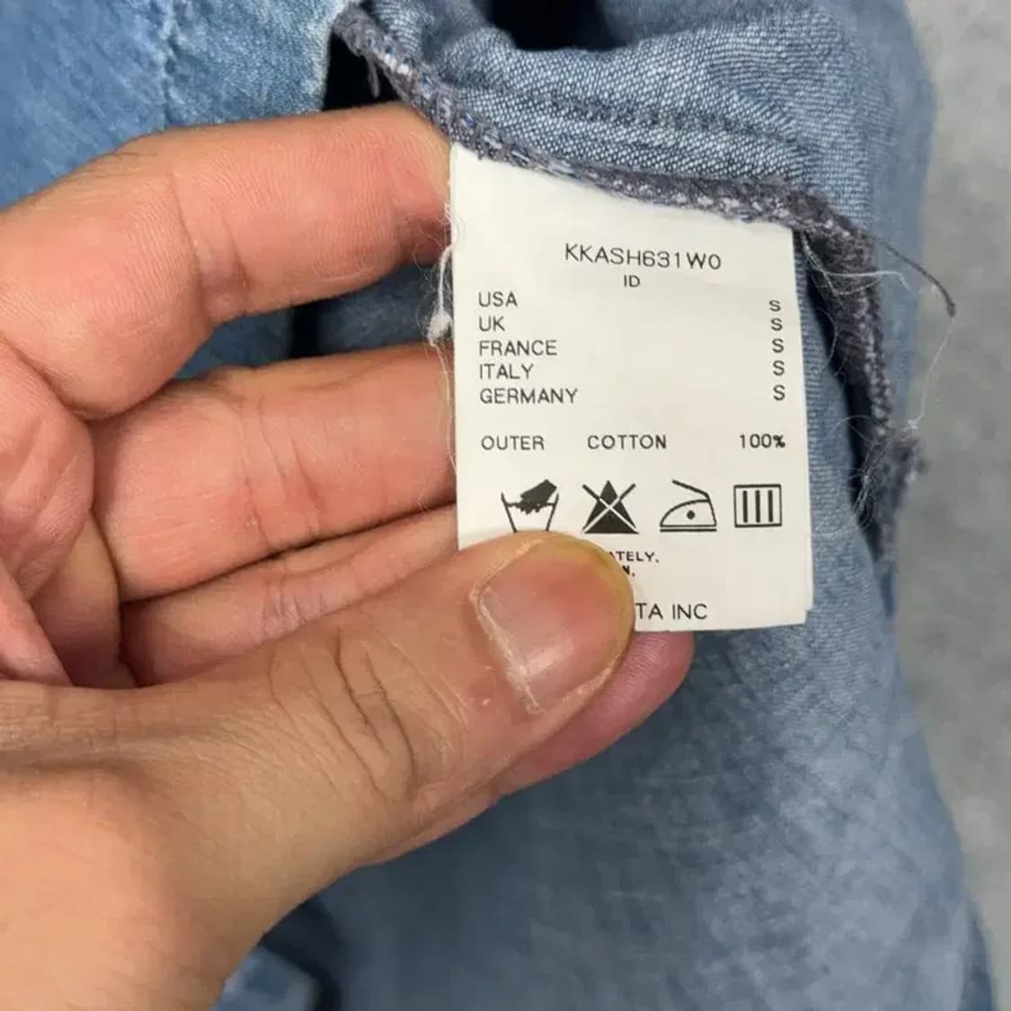 카이아크만 코튼 투포켓 데님 셔츠 S 상품이미지4