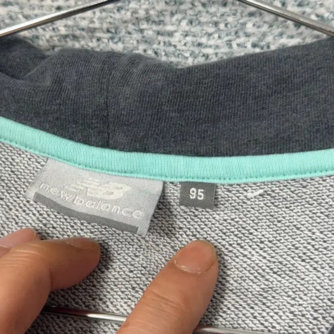 뉴발란스 로고 후드집업 95 상품이미지5