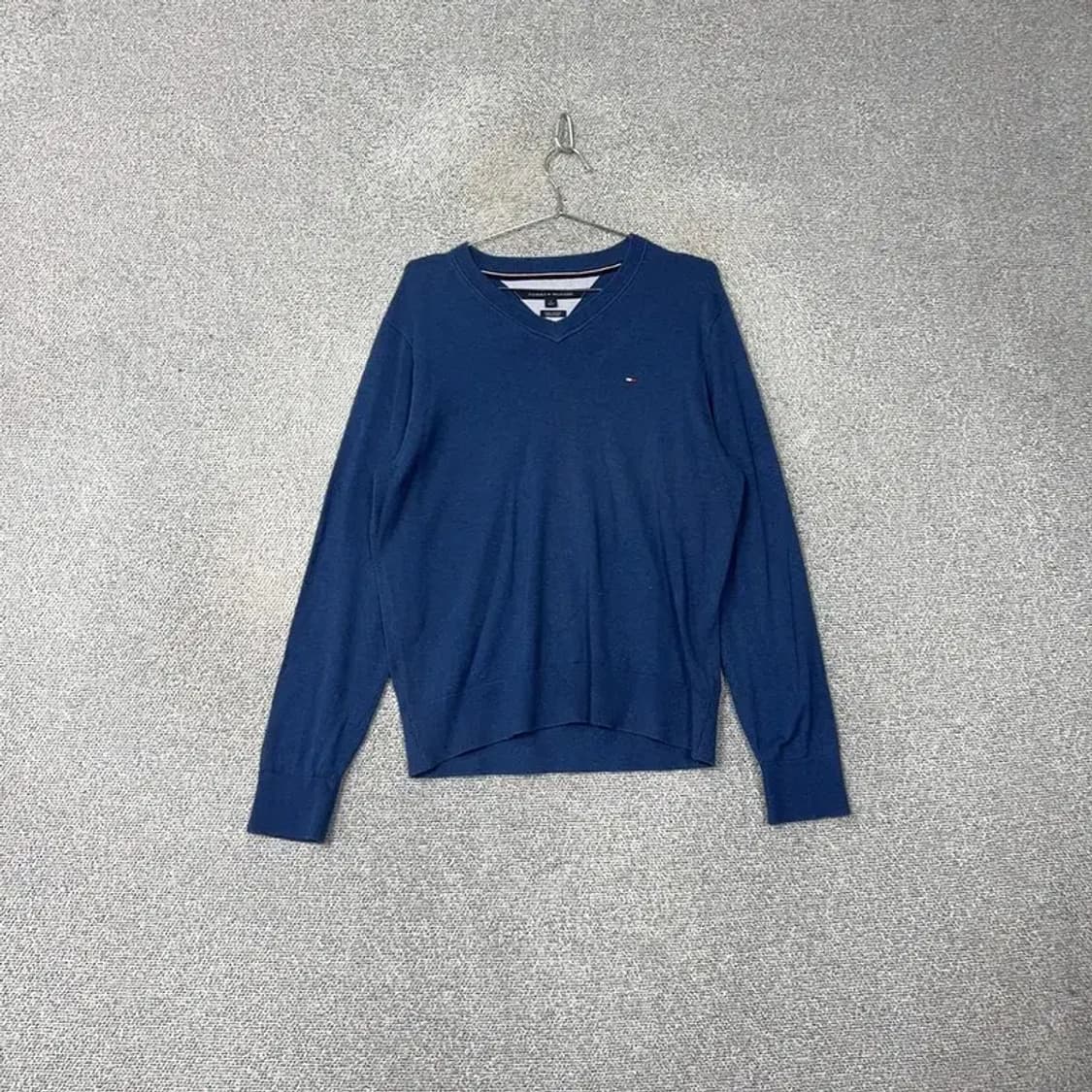 타미힐피거 네이비 로고 코튼 니트 M 상품이미지1