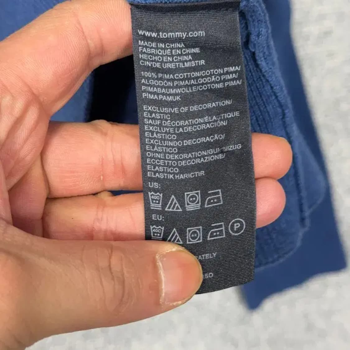 타미힐피거 네이비 로고 코튼 니트 M 상품이미지4