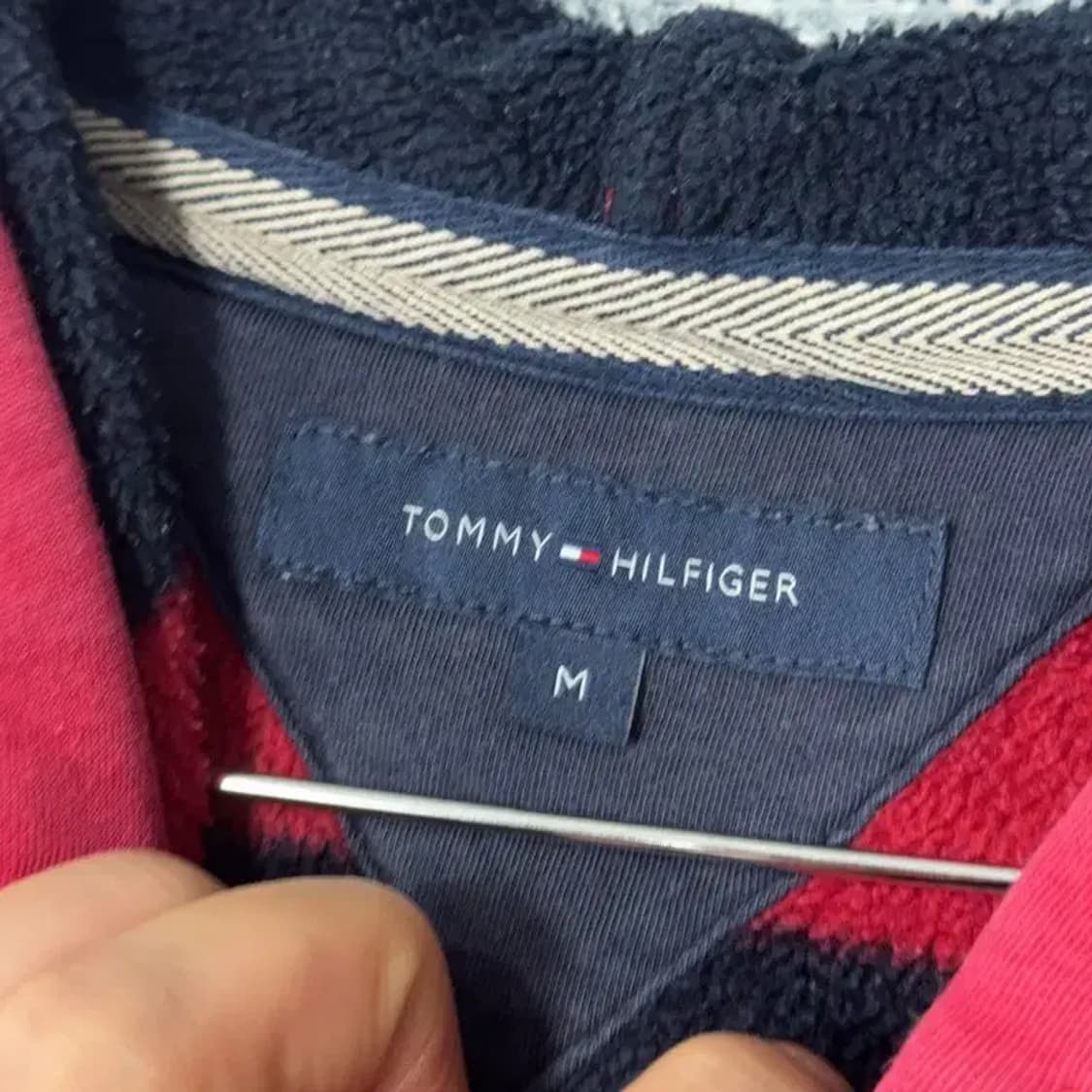 타미힐피거 레드 후드티 M 상품이미지3