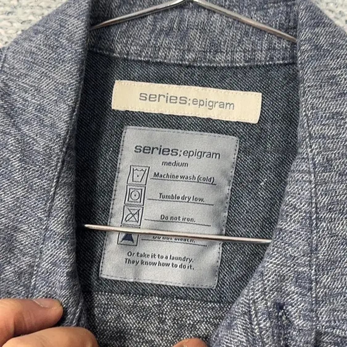 시리즈 데님컬러 셔츠 M 상품이미지3