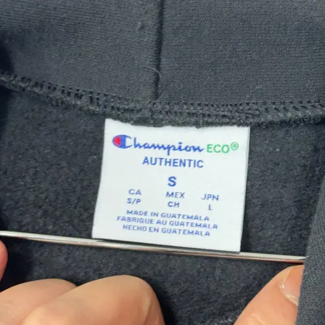 챔피온 캐주얼 로고 블랙 후드티 S 상품이미지3