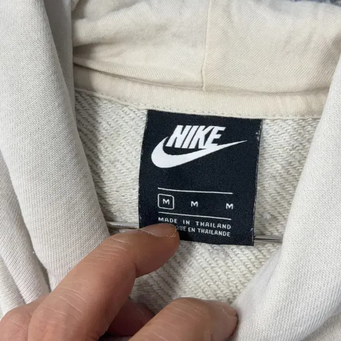 나이키 프린팅 크림 후드티 M 상품이미지3