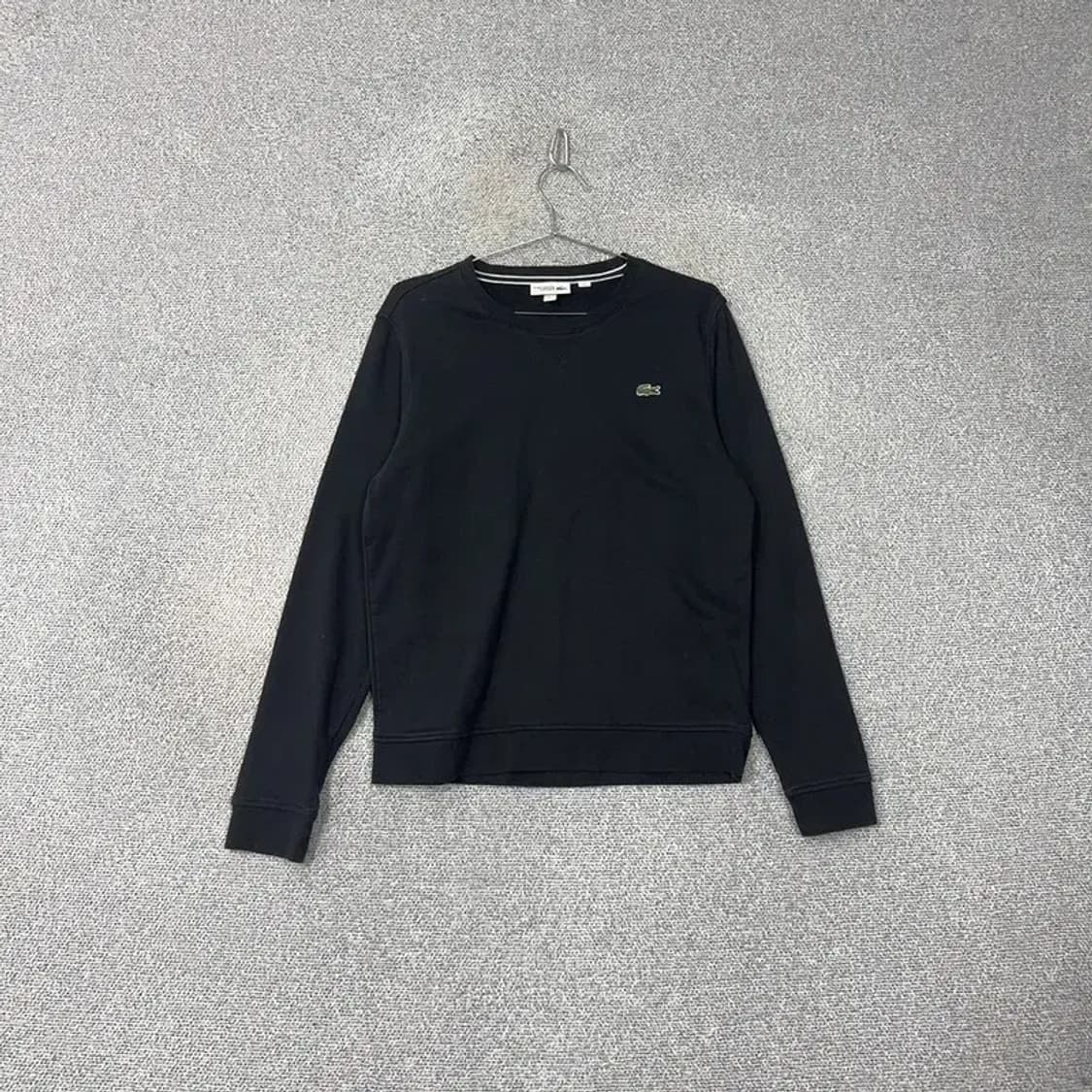 라코스테 로고 블랙 맨투맨 M 상품이미지1