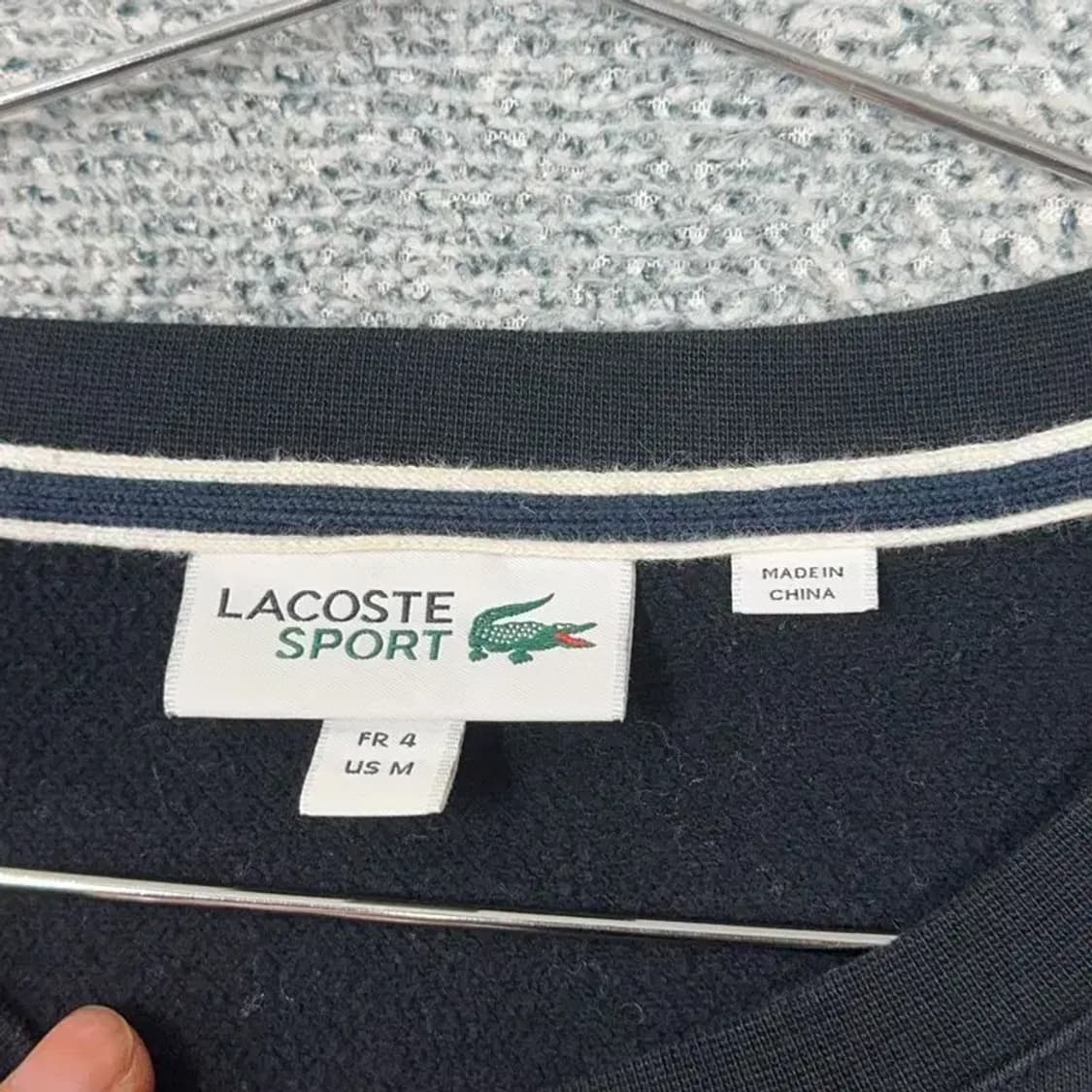 라코스테 로고 블랙 맨투맨 M 상품이미지3