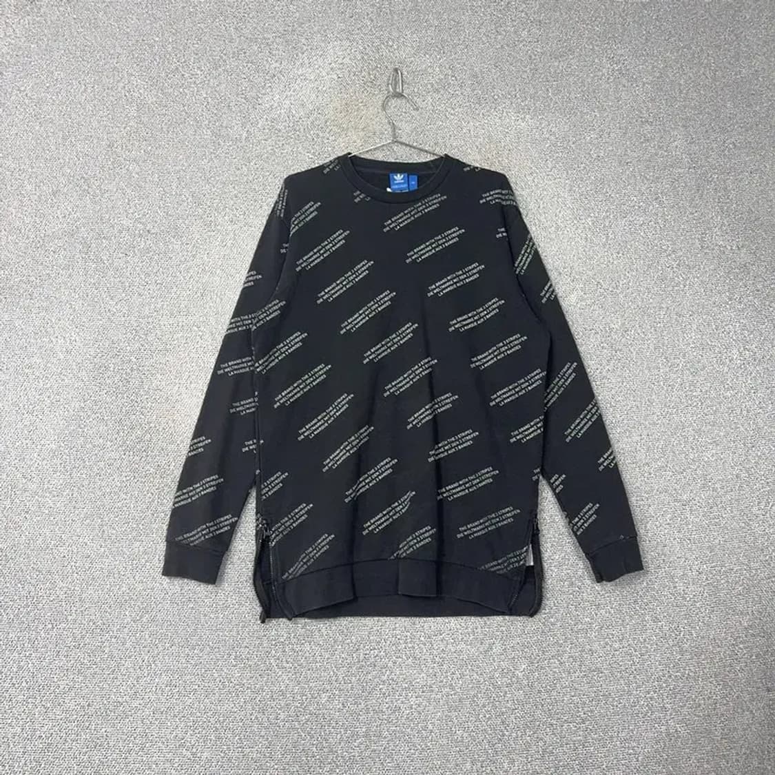 아디다스 멀티로고 빅사이즈 롱 맨투맨 110 상품이미지1