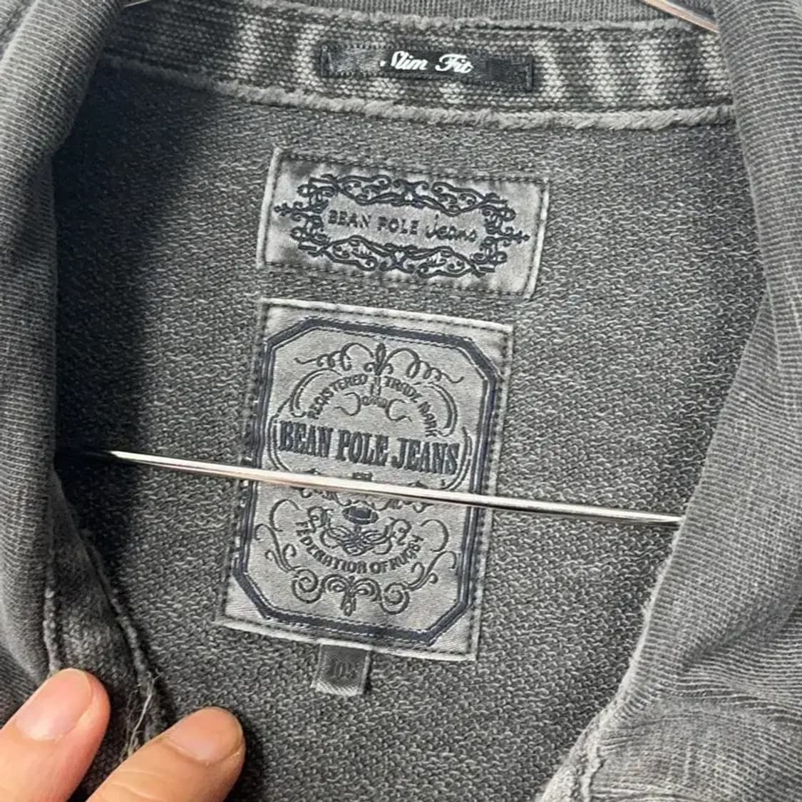 빈폴 빈티지 피그먼트 그레이 코튼 집업 자켓 105 상품이미지5