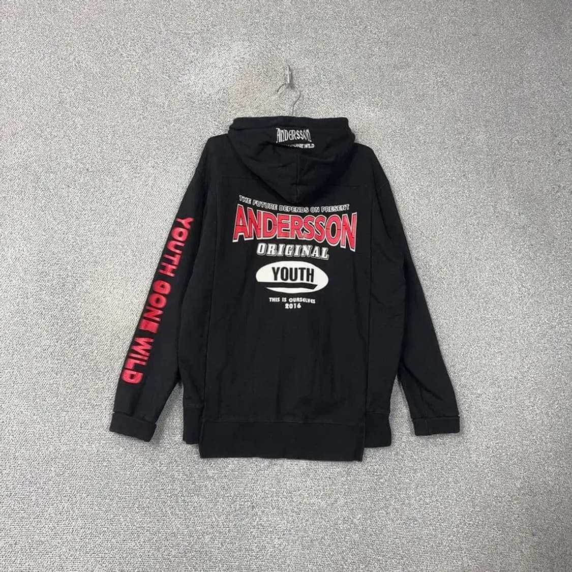 앤더슨벨 빈티지 백프린팅 오버핏 후드티 XL 상품이미지1