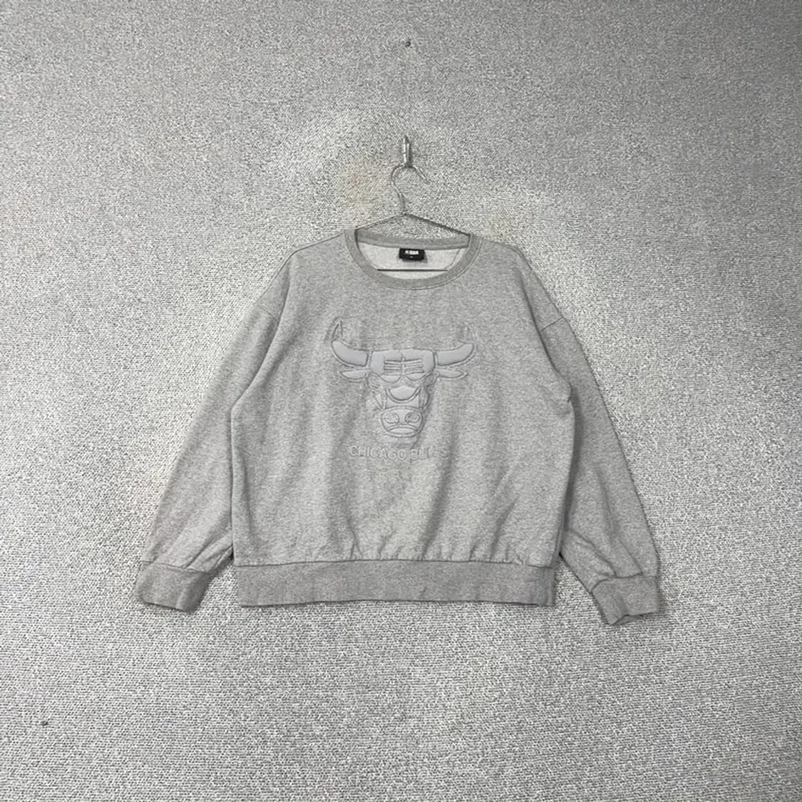 NBA 시카고불스 올 그레이 오버핏 맨투맨 XL 상품이미지1