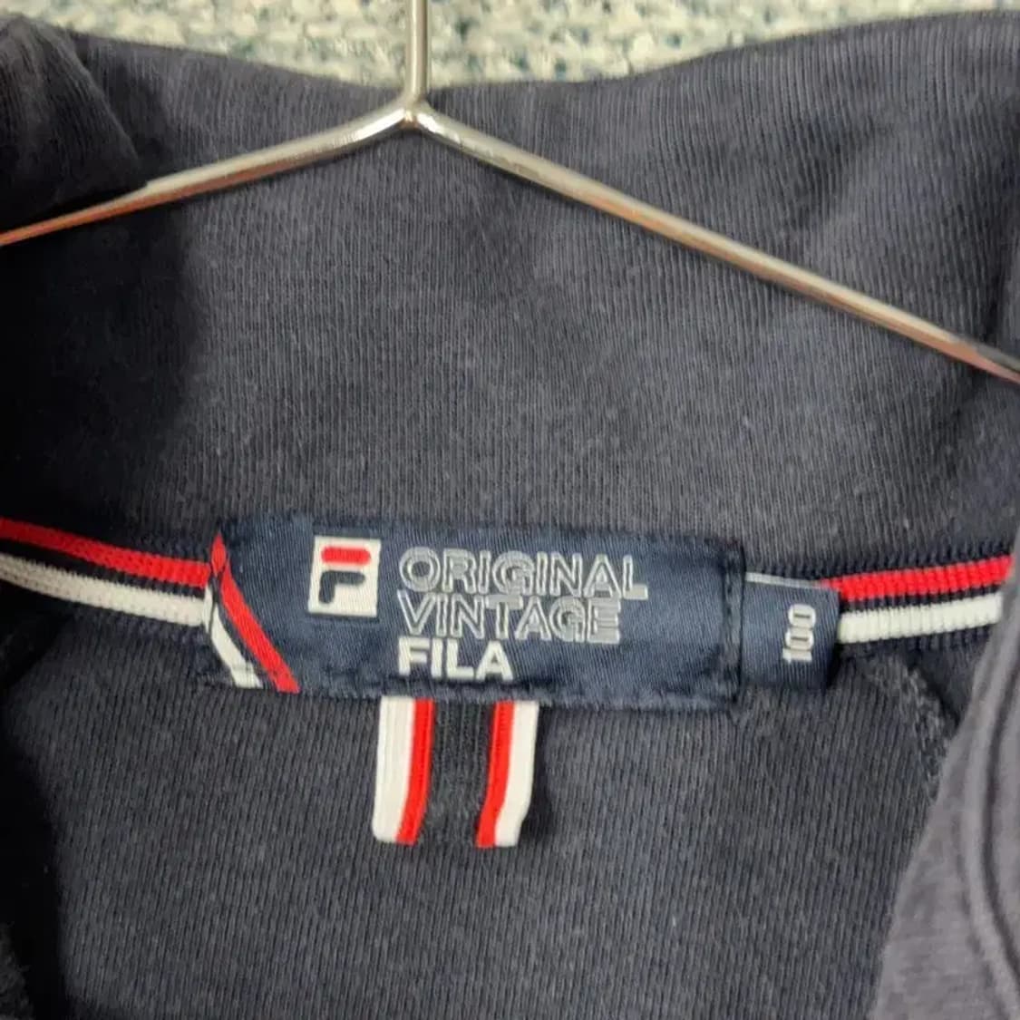 휠라 투톤 레드 트랙탑 집업 져지 M 상품이미지3