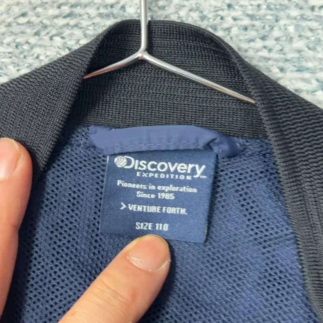 디스커버리 로고 프린팅 네이비 자켓 110 상품이미지3