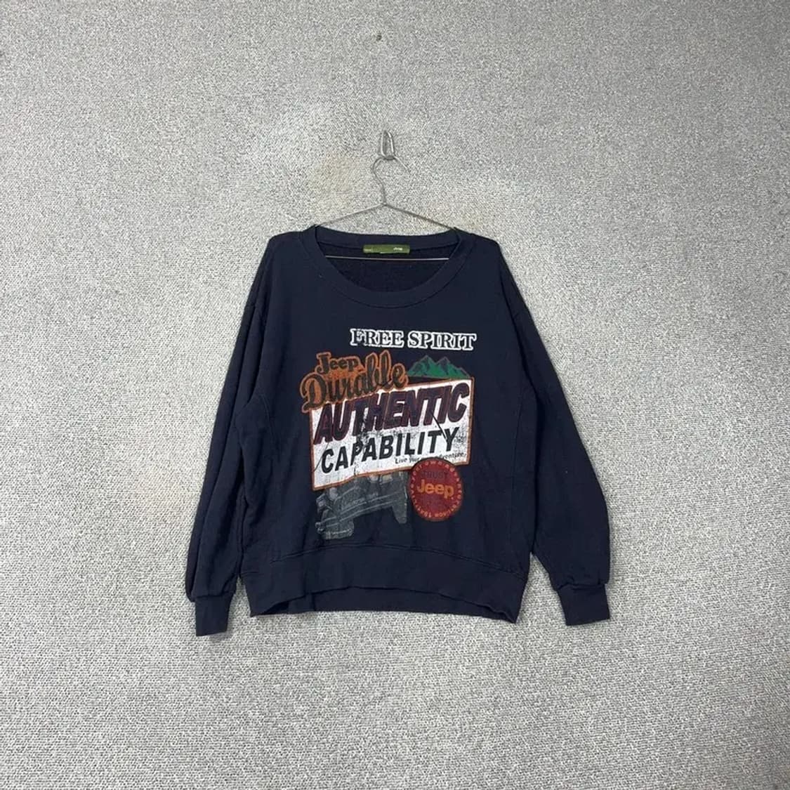 지프 프린팅 네이비 후드티 FREE 상품이미지1