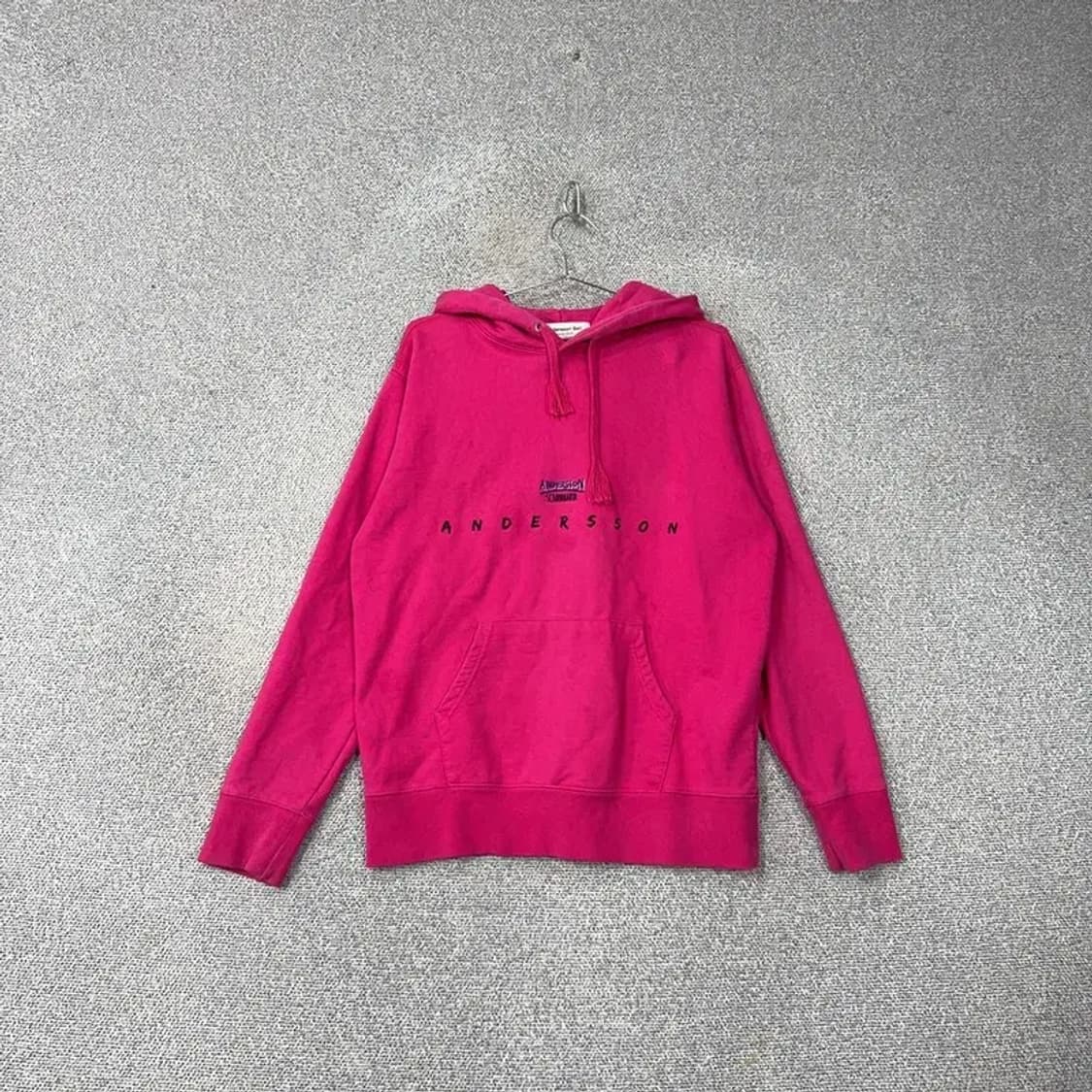 앤더슨벨 로고 핫핑크 오버핏 후드티 M 상품이미지1