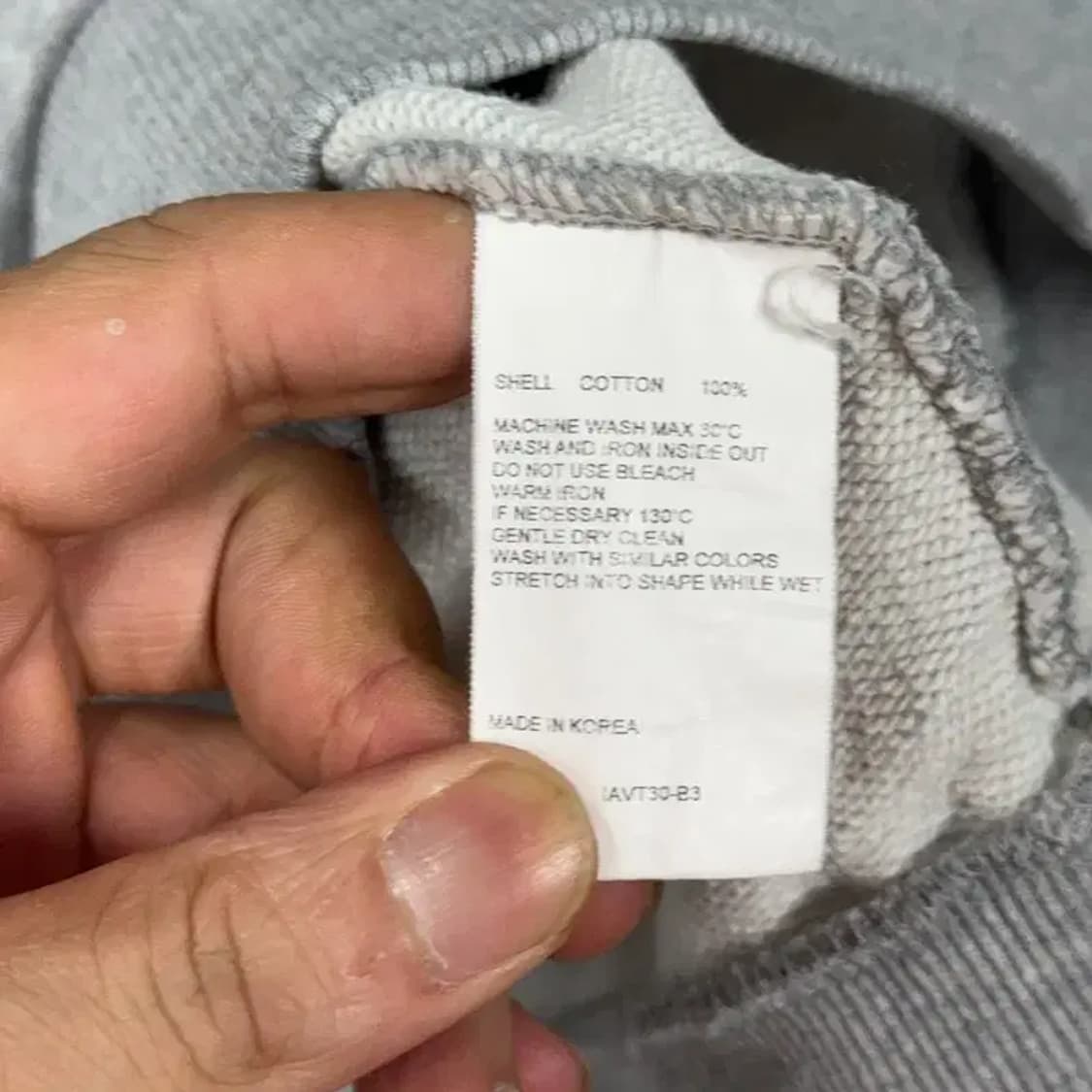 비바스튜디오 프린팅 로고 그레이 후드티 M 상품이미지4