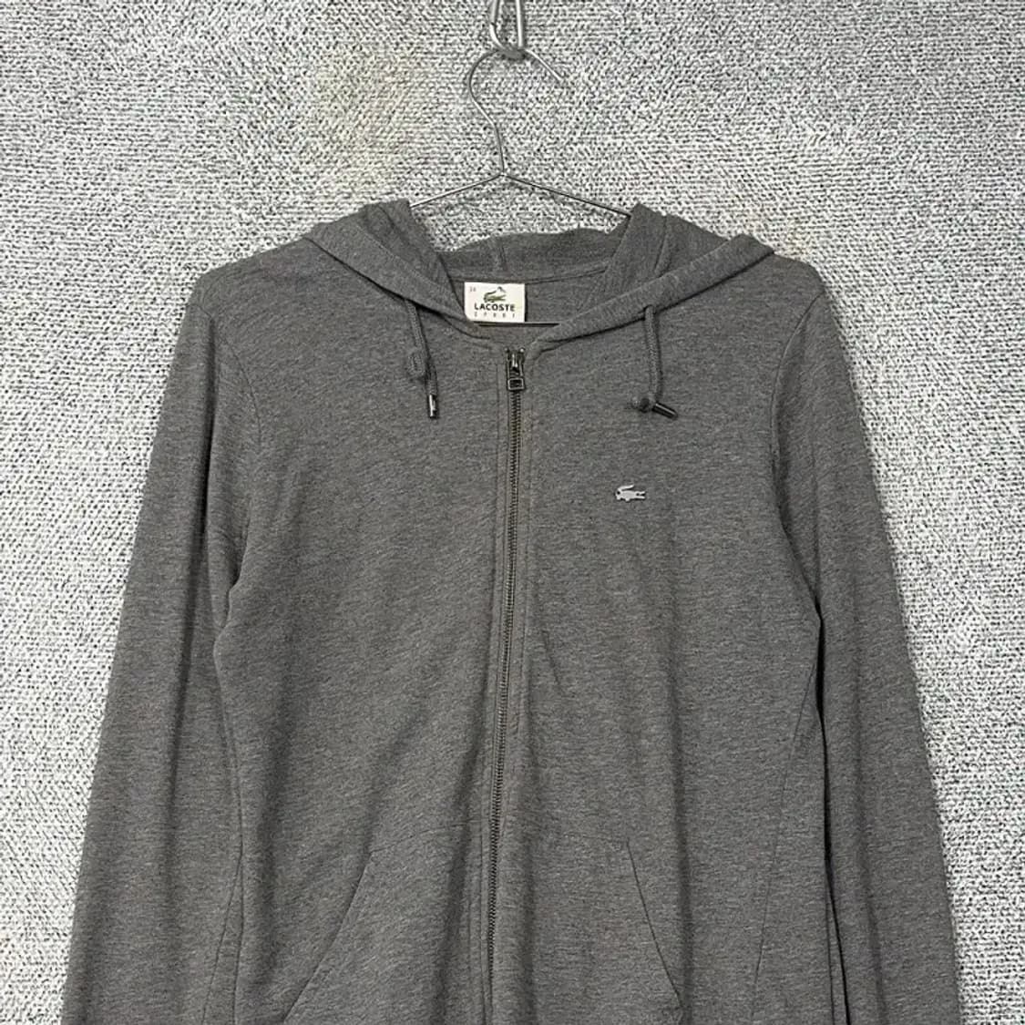 라코스테 그레이 캐주얼 로고 후드집업 90 상품이미지3