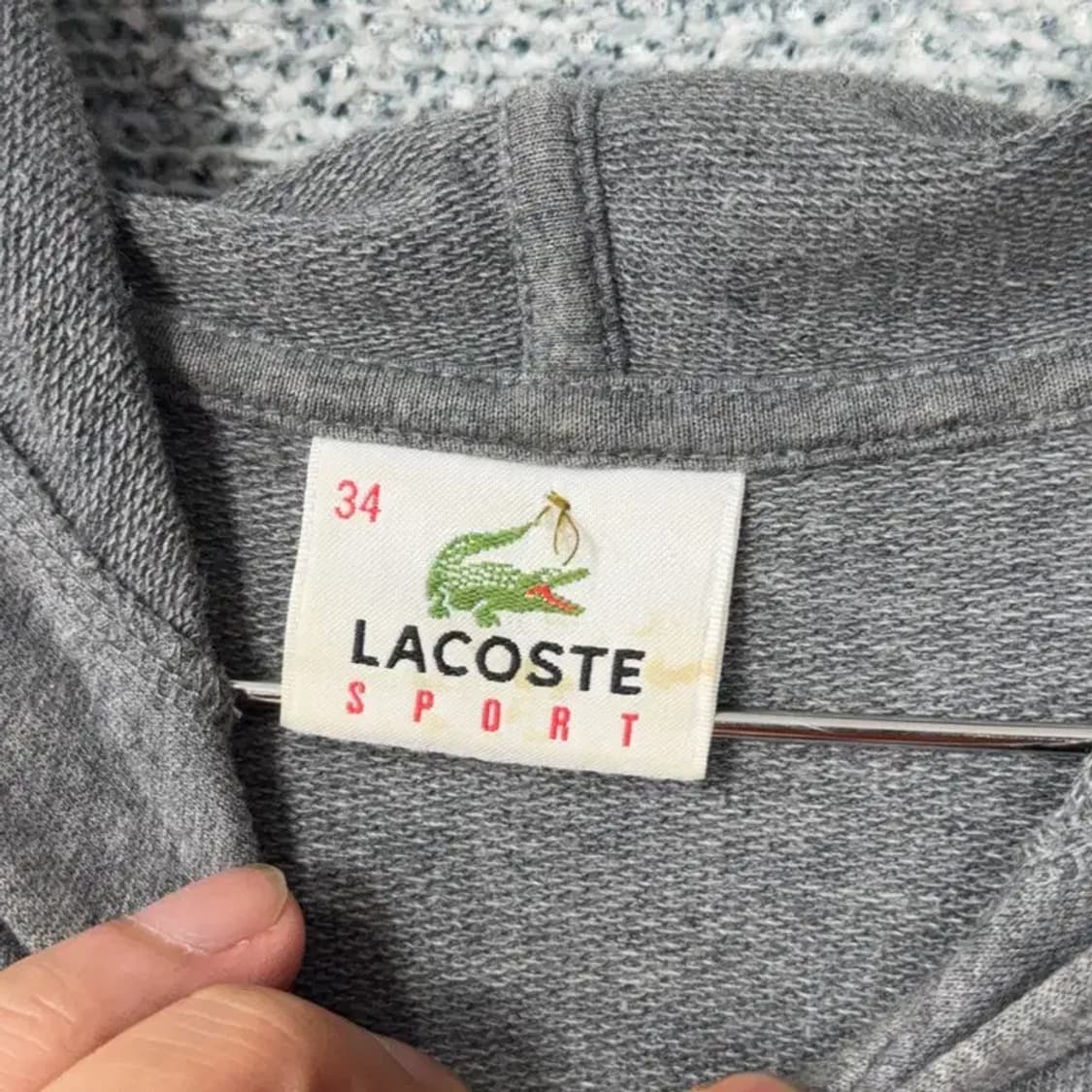 라코스테 그레이 캐주얼 로고 후드집업 90 상품이미지5