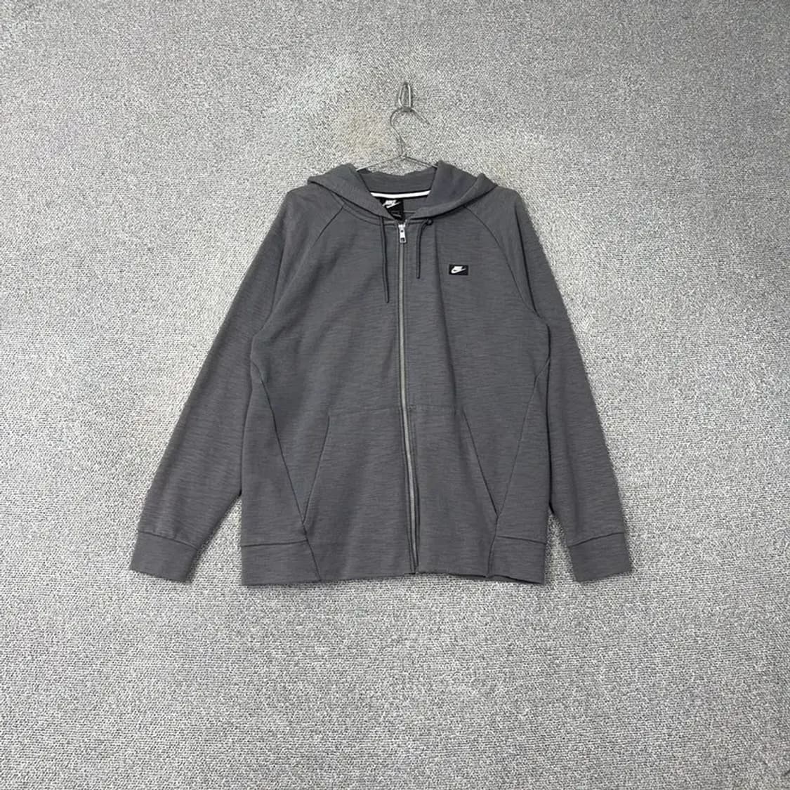나이키 박스 로고 그레이 오버핏 후드집업 L 상품이미지1