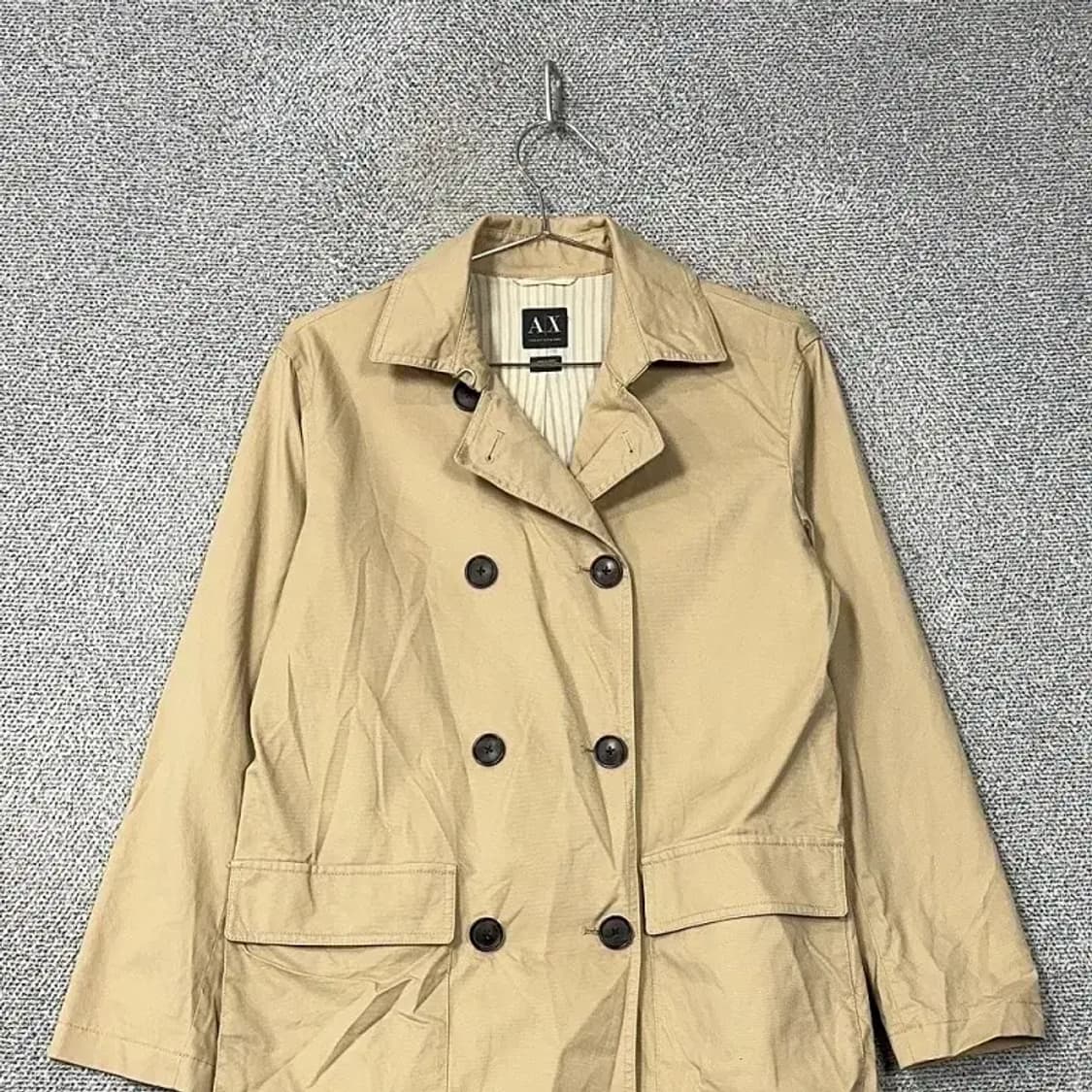 알마니 익스체인지 베이지 트렌치 코트 S 상품이미지3
