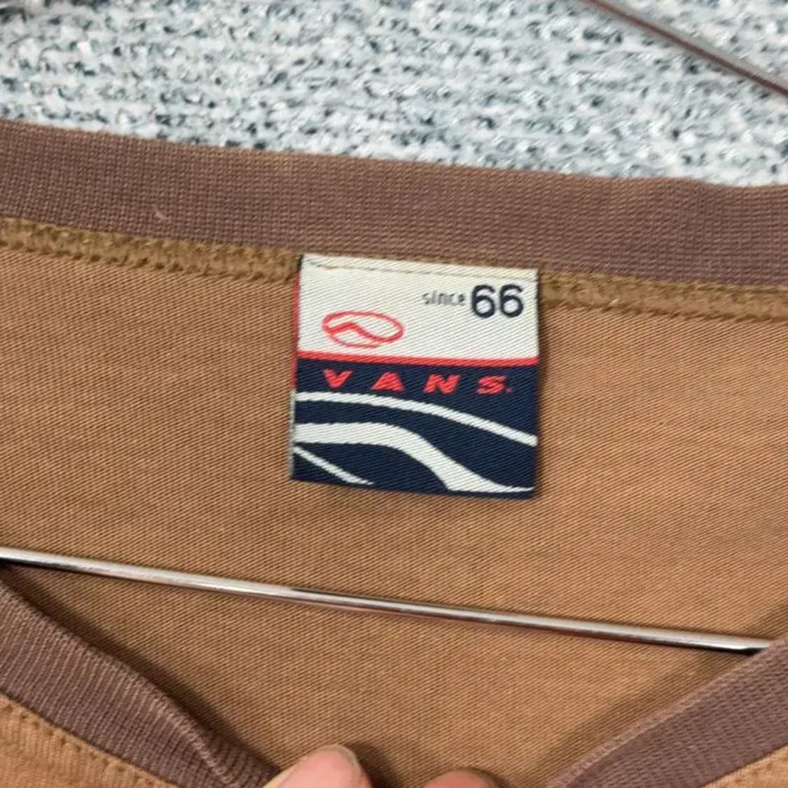 반스 빈티지 Y2K 사이드라인 브라운 슬리브 긴팔티 상품이미지5