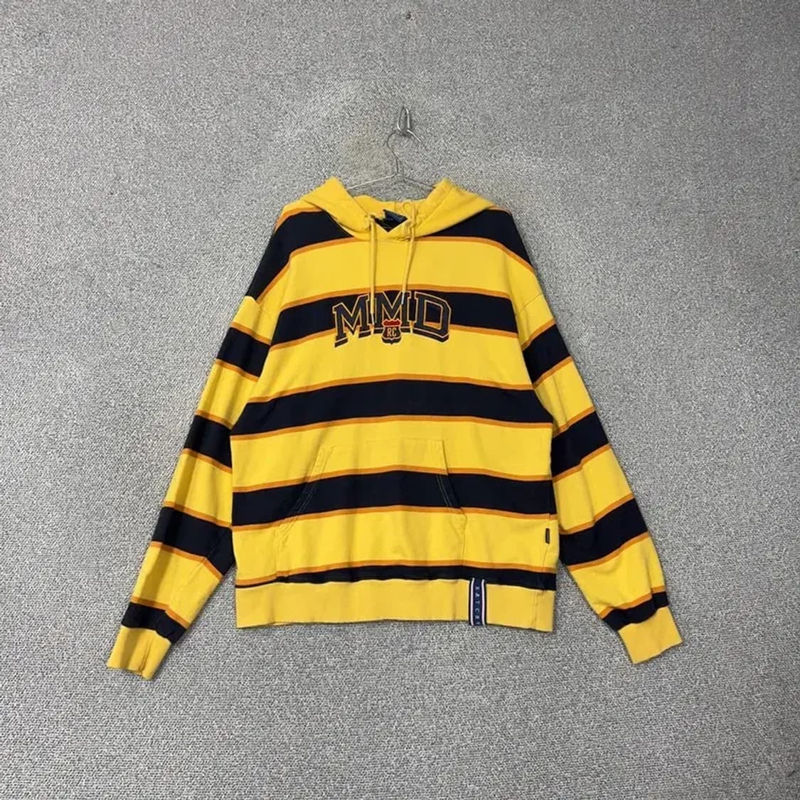 로맨틱크라운 스트라이프 옐로우 후드티 L 상품이미지1