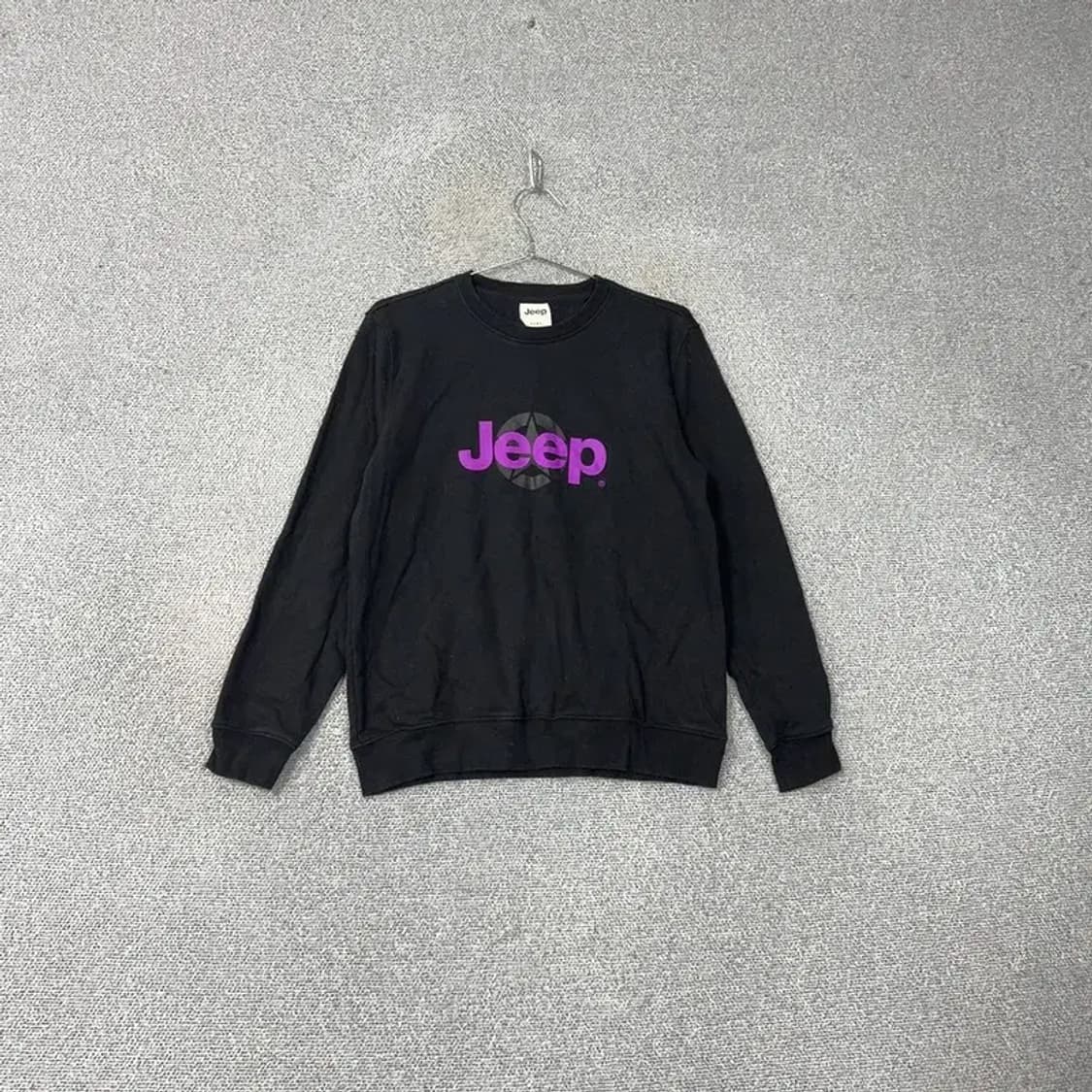 지프 퍼플 로고 프린팅 블랙 맨투맨 L 상품이미지1