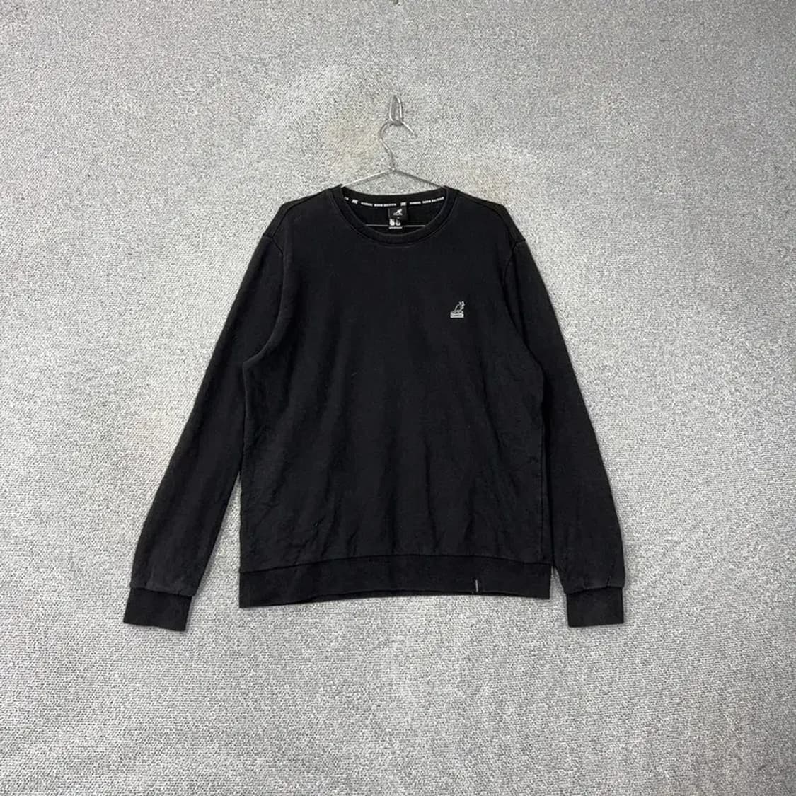 캉골 남성 캐주얼 로고 블랙 맨투맨 XL 상품이미지1