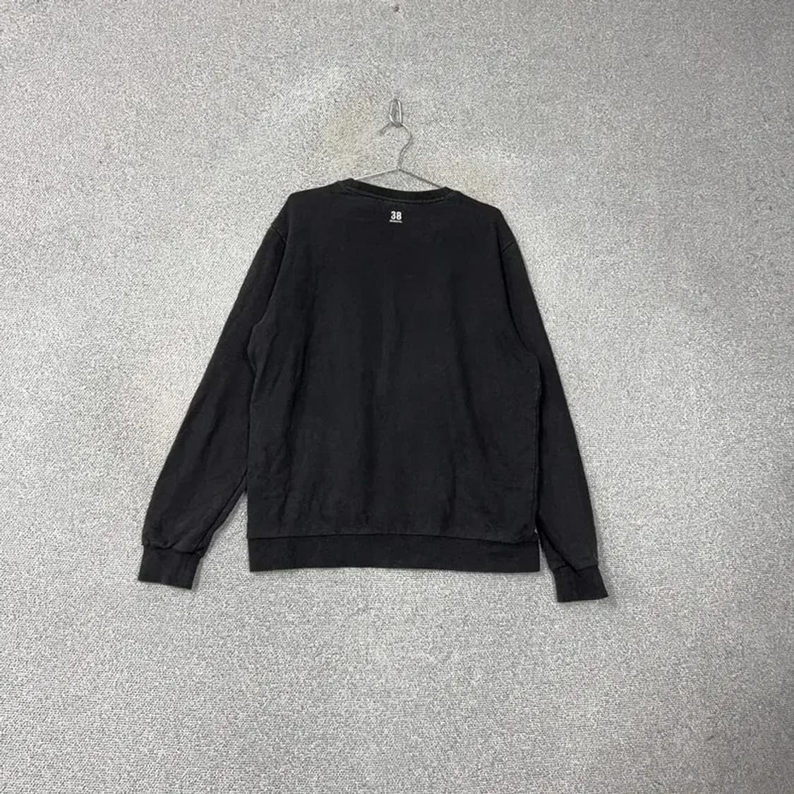 캉골 남성 캐주얼 로고 블랙 맨투맨 XL 상품이미지2