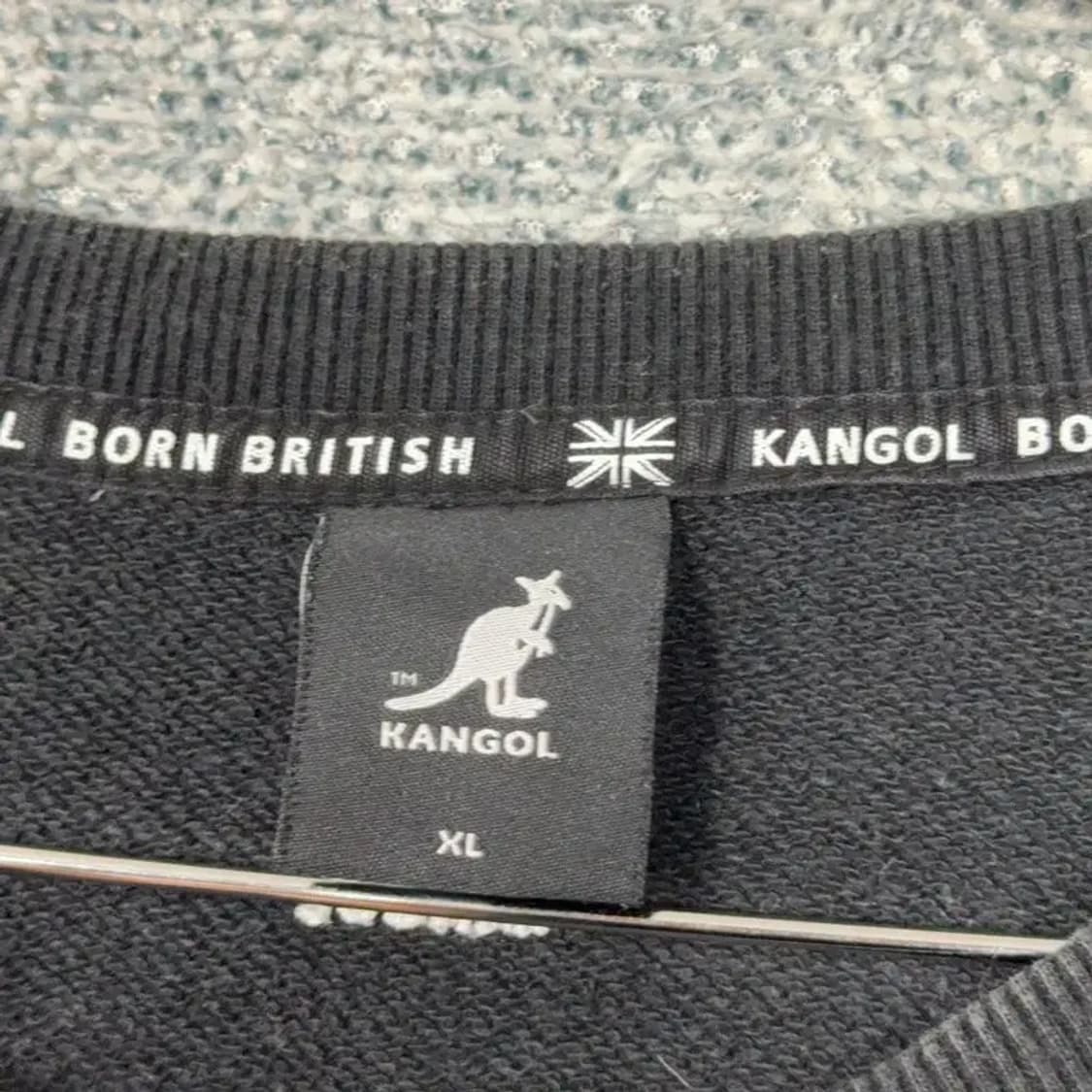 캉골 남성 캐주얼 로고 블랙 맨투맨 XL 상품이미지3