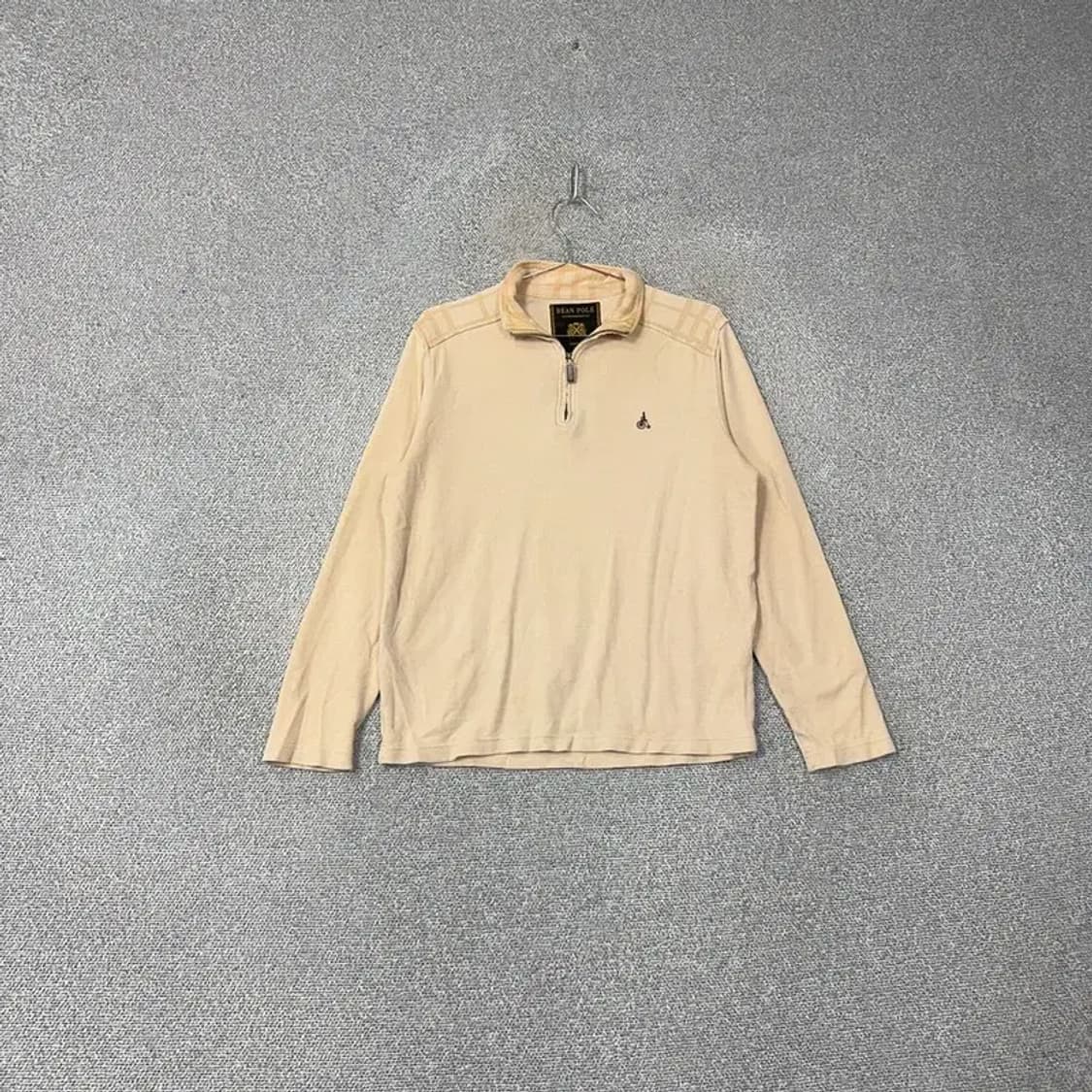 빈폴 남성 캐주얼 반집업 베이지 긴팔티 95 상품이미지1