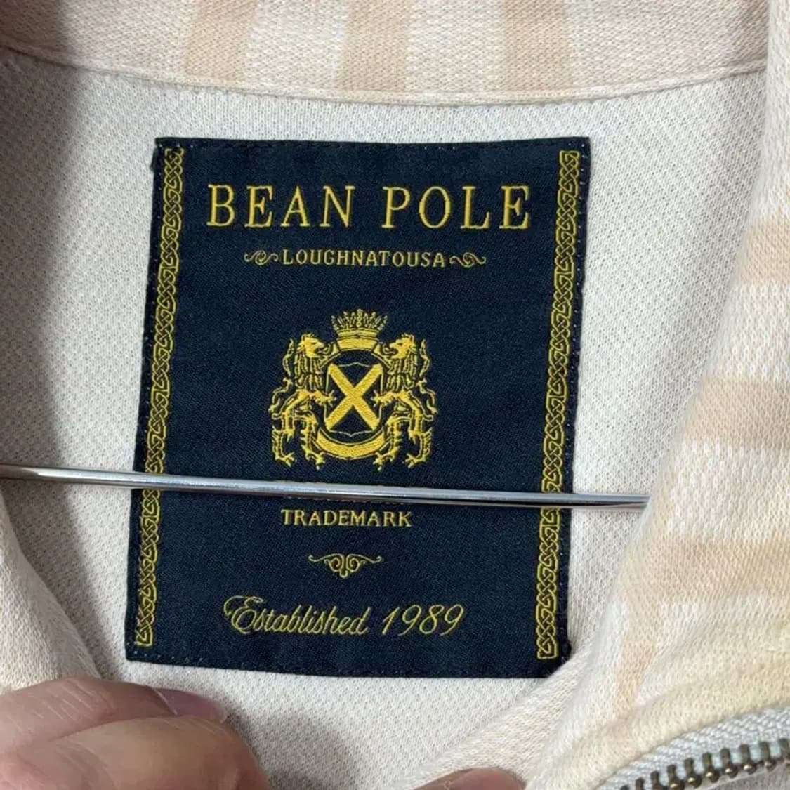 빈폴 남성 캐주얼 반집업 베이지 긴팔티 95 상품이미지3