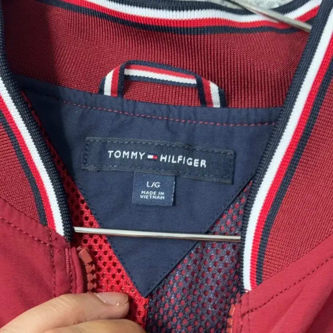 타미힐피거 레드 캐주얼 블루종 자켓 L 상품이미지3