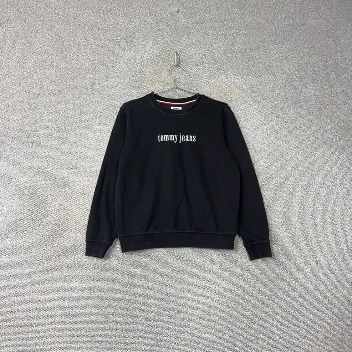 타미 진스 프린팅 블랙 맨투맨 M 상품이미지1