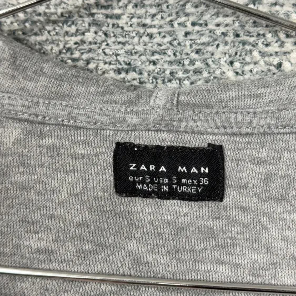 자라 남성 캐주얼 그레이 후드티 S 상품이미지3