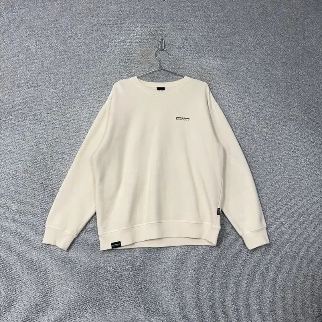 그루브라임 백로고 크림 맨투맨 XL 상품이미지1