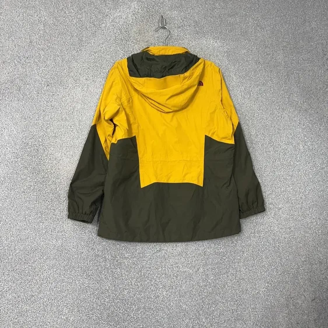 노스페이스 옐로우 카키 투톤 로고 기능성 바람막이 자켓 XXL 상품이미지2