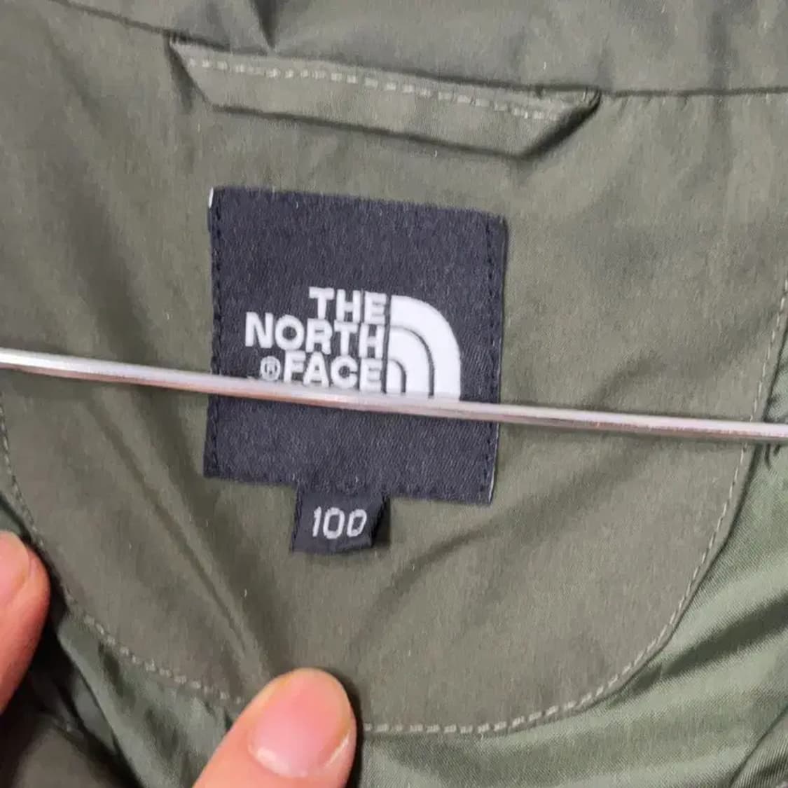 노스페이스 옐로우 카키 투톤 로고 기능성 바람막이 자켓 XXL 상품이미지3