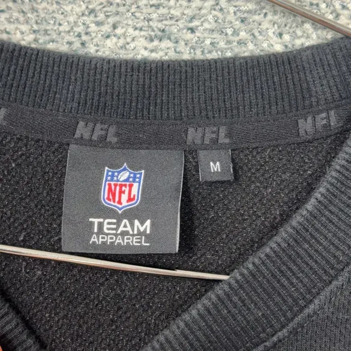 NFL 프린팅 블랙 오버핏 스웻 맨투맨 M 상품이미지3