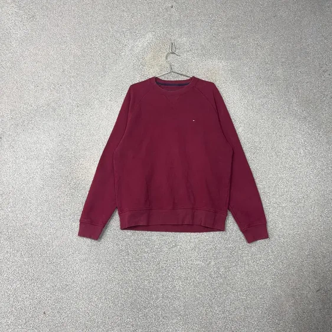 타미힐피거 버건디 로고 캐주얼 남성 맨투맨 L 상품이미지1