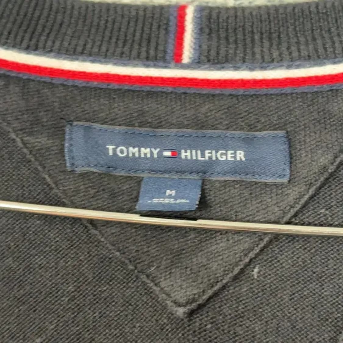 타미힐피거 블랙 로고 울 캐주얼 클래식 남성 니트 M 상품이미지5