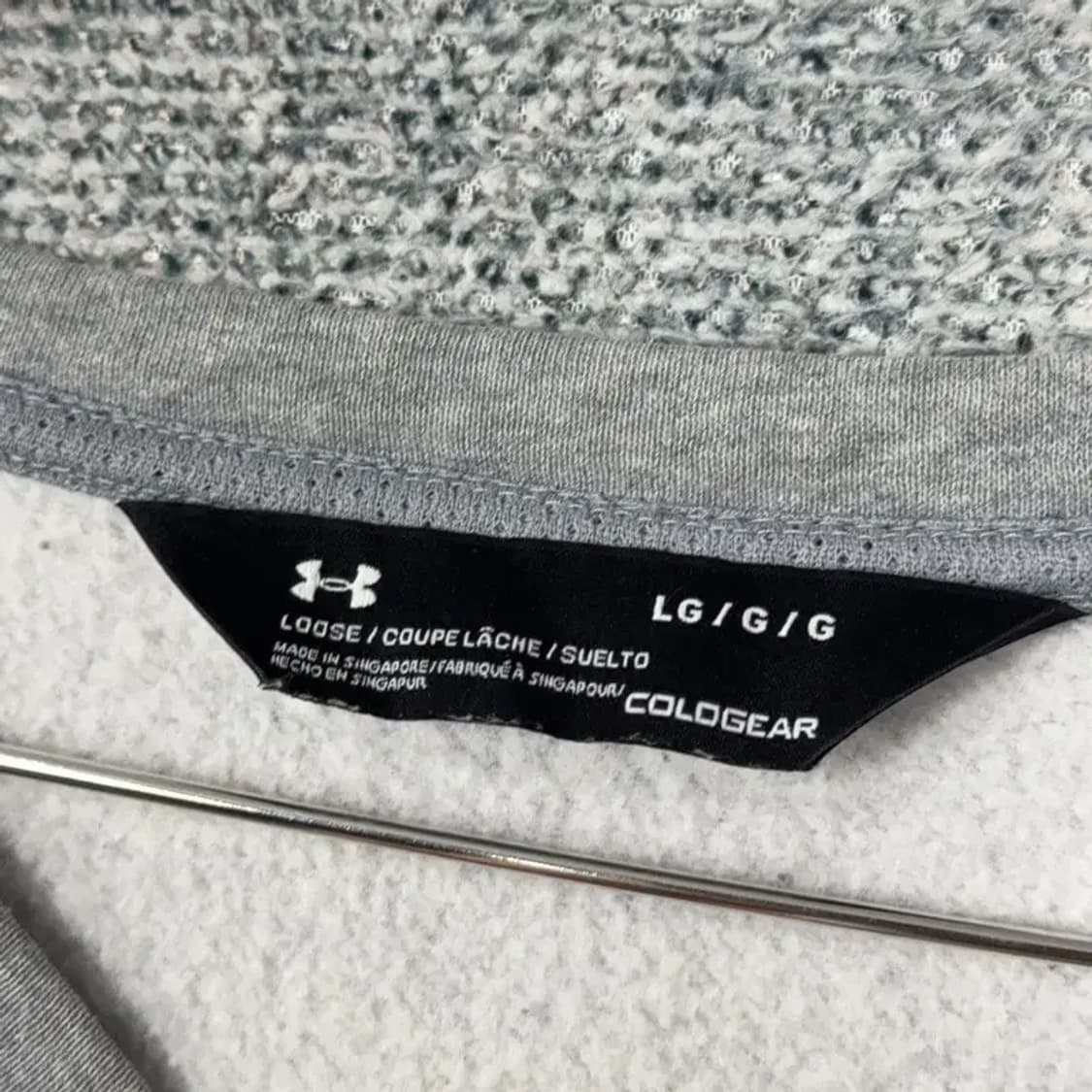 언더아머 센터로고 그레이 캐주얼 오버핏 맨투맨 L 상품이미지3