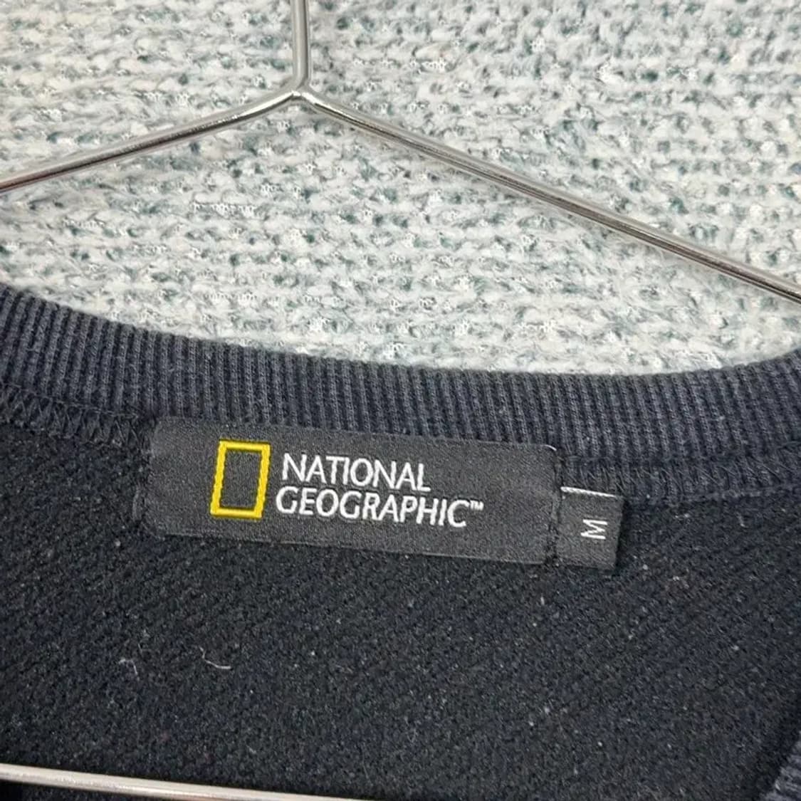 내셔널지오그래픽 로고 블랙 맨투맨 M 상품이미지3