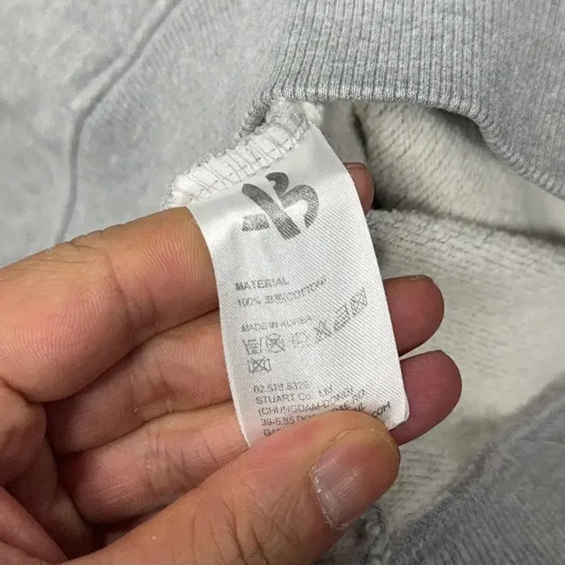 앤더슨벨 프린팅 오버핏 그레이 스웻 후드티 XL 상품이미지4