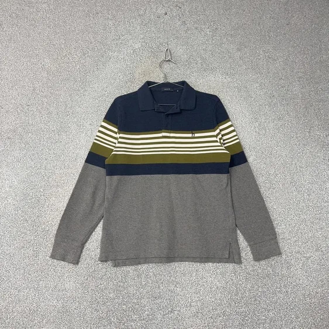 해지스 남성 캐주얼 로고 스트라이프 카라티 105 상품이미지1