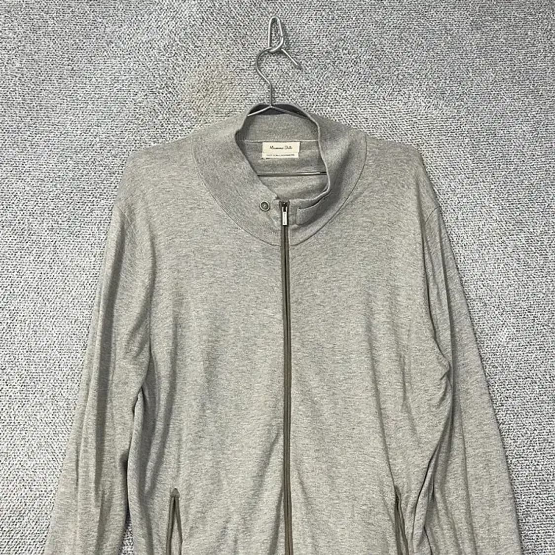 마시모두띠 코튼 캐시미어 그레이 니트 집업 XL 상품이미지3